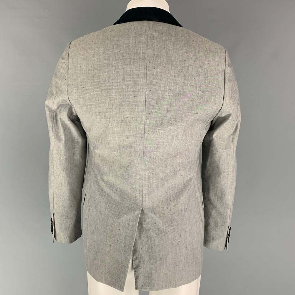 LANVIN Regular Light Grey Heather Wool Notch Lapel Sport Coat - Picture 3 of 7